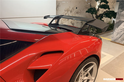 DarwinPro 2015-2020 Ferrari 488 GTB Partial Carbon Fiber Wing With Base DarwinPRO (SF90XX Style)