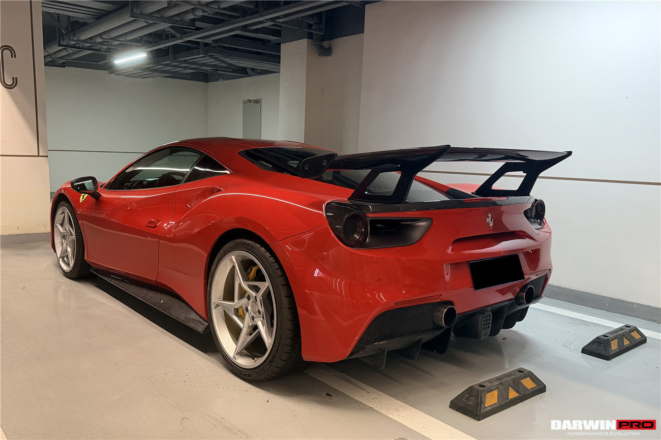 DarwinPro 2015-2020 Ferrari 488 GTB Partial Carbon Fiber Wing With Base DarwinPRO (SF90XX Style)