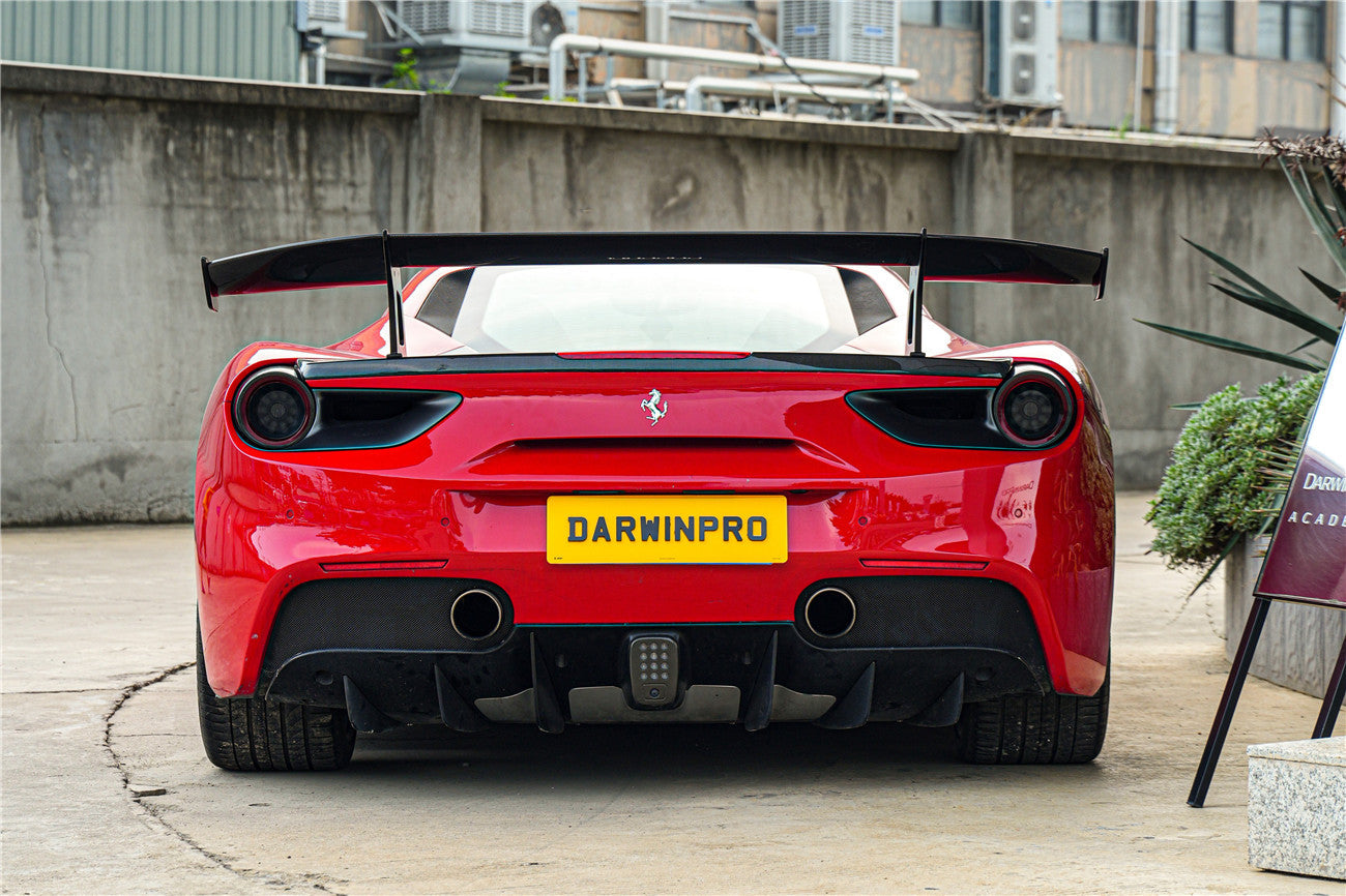 DarwinPro 2015-2020 Ferrari 488 GTB Carbon Fiber Wing DarwinPRO (SF90XX Style)
