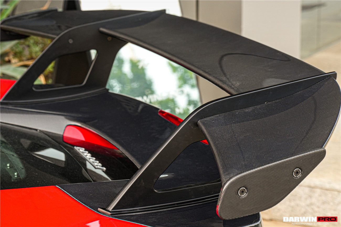 DarwinPro 2015-2020 Ferrari 488 GTB Partial Carbon Fiber Wing With Base DarwinPRO (SF90XX Style)