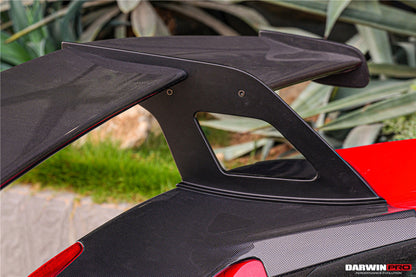 DarwinPro 2015-2020 Ferrari 488 GTB Partial Carbon Fiber Wing With Base DarwinPRO (SF90XX Style)