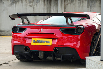 DarwinPro 2015-2020 Ferrari 488 GTB Partial Carbon Fiber Wing With Base DarwinPRO (SF90XX Style)