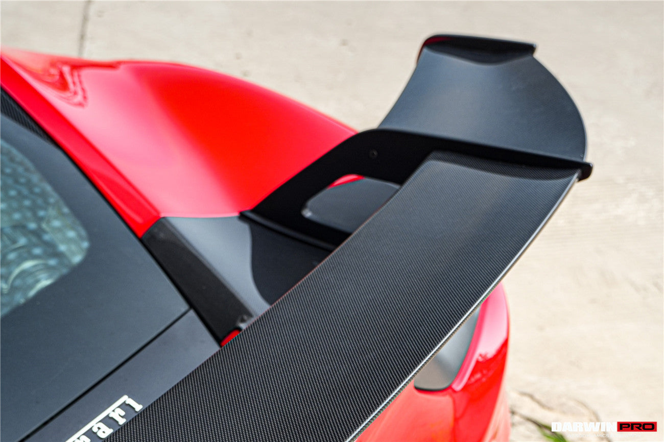 DarwinPro 2015-2020 Ferrari 488 GTB Partial Carbon Fiber Wing With Base DarwinPRO (SF90XX Style)