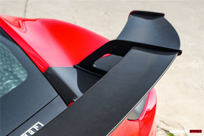 DarwinPro 2015-2020 Ferrari 488 GTB Partial Carbon Fiber Wing With Base DarwinPRO (SF90XX Style)