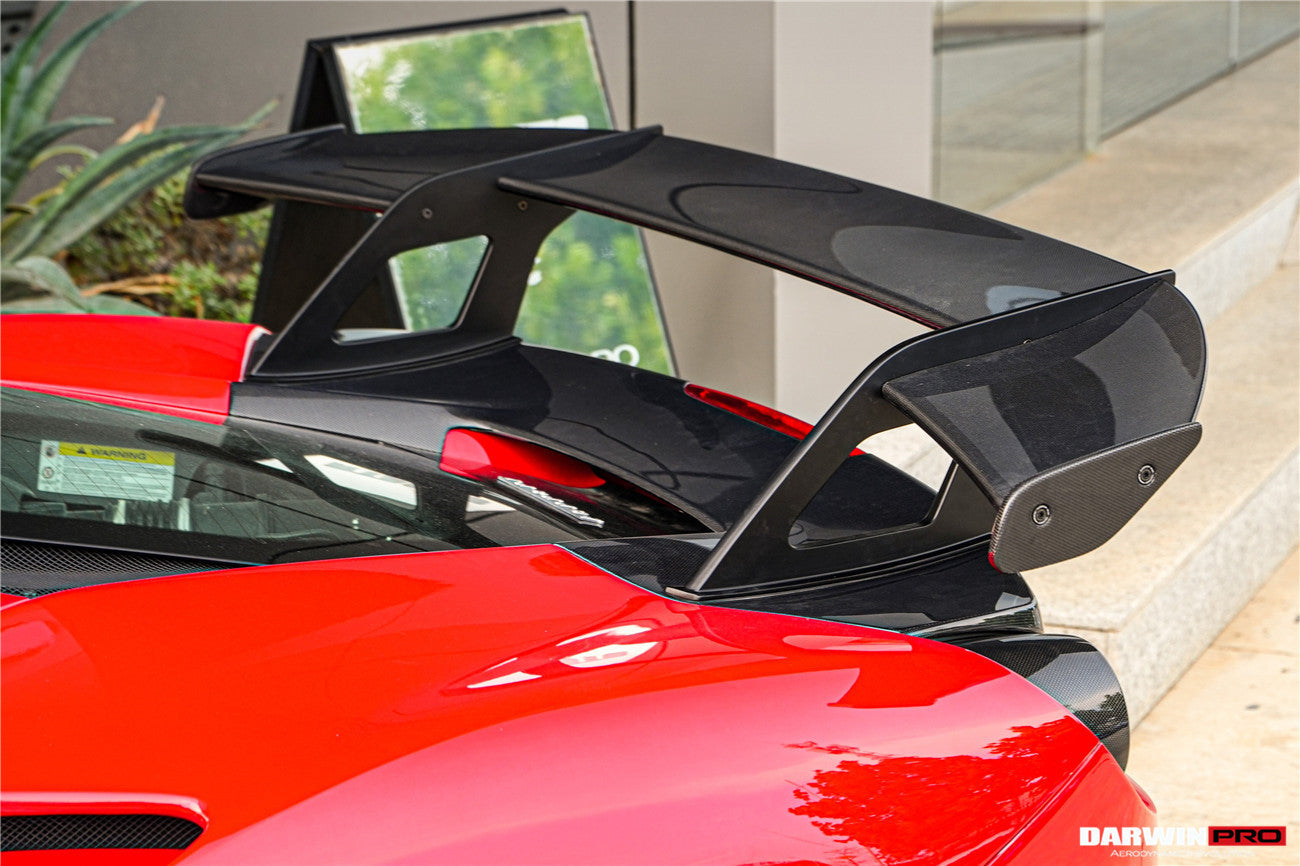 DarwinPro 2015-2020 Ferrari 488 GTB Partial Carbon Fiber Wing With Base DarwinPRO (SF90XX Style)