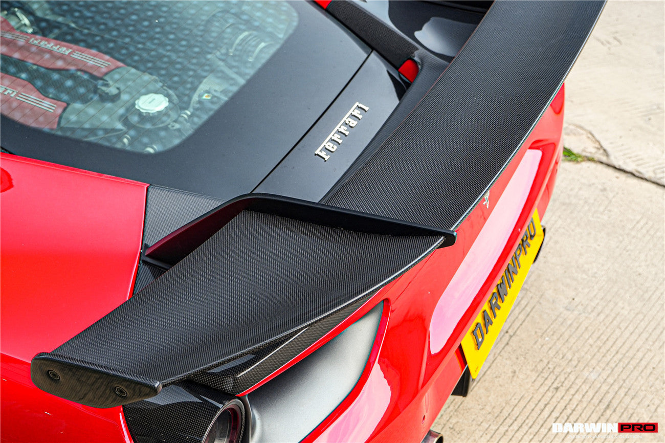 DarwinPro 2015-2020 Ferrari 488 GTB Partial Carbon Fiber Wing With Base DarwinPRO (SF90XX Style)