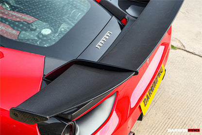 DarwinPro 2015-2020 Ferrari 488 GTB Partial Carbon Fiber Wing With Base DarwinPRO (SF90XX Style)