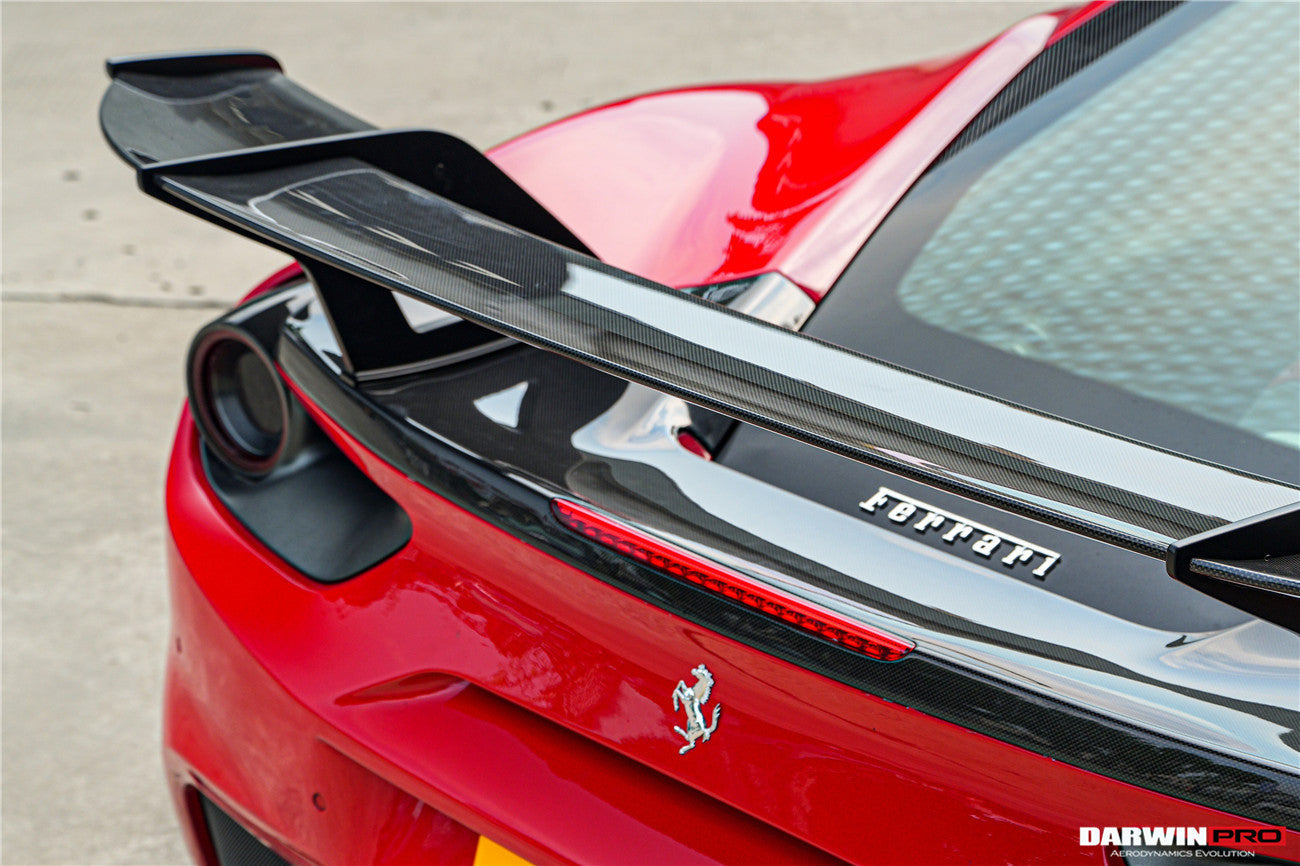 DarwinPro 2015-2020 Ferrari 488 GTB Partial Carbon Fiber Wing With Base DarwinPRO (SF90XX Style)