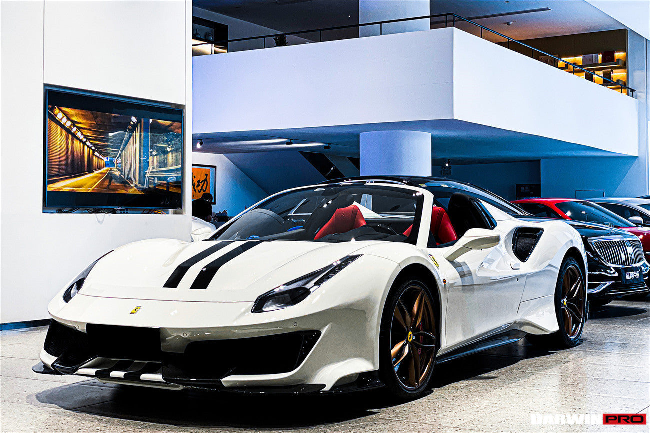 DarwinPRO 2015-2020 Ferrari 488 GTB | Spider Pista Style Carbon Fiber Quarter Panel Side Scoops