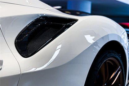 DarwinPRO 2015-2020 Ferrari 488 GTB | Spider Pista Style Carbon Fiber Quarter Panel Side Scoops