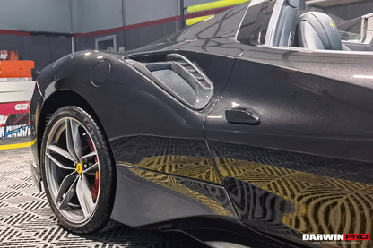 DarwinPRO 2015-2020 Ferrari 488 GTB | Spider Pista Style Carbon Fiber Quarter Panel Side Scoops