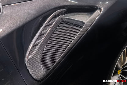DarwinPRO 2015-2020 Ferrari 488 GTB | Spider Pista Style Carbon Fiber Quarter Panel Side Scoops