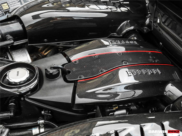 DarwinPRO Autoclave Carbon Fiber Engine Bay Panels With Heat Protection | 2015-2022 Ferrari 488 GTB/Pista/F8