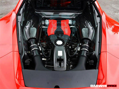 DarwinPRO 2015-2022 Ferrari 488 GTB | 488 PISTA | F8 Autoclave Carbon Fiber Firewall Cover | Engine Bay Trim panel Replacement