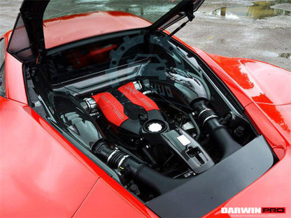 DarwinPRO 2015-2022 Ferrari 488 GTB | 488 PISTA | F8 Autoclave Carbon Fiber Firewall Cover | Engine Bay Trim panel Replacement