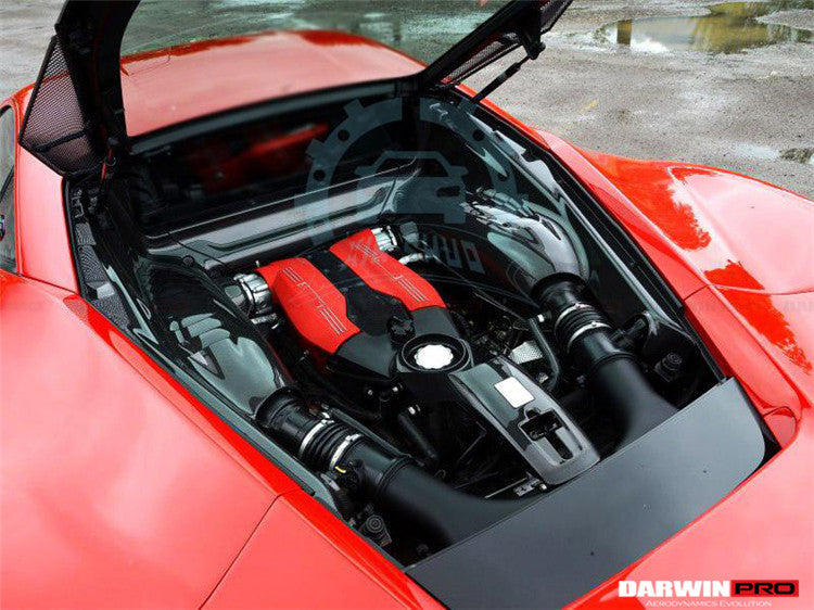 DarwinPRO 2015-2022 Ferrari 488 GTB | 488 PISTA | F8 Autoclave Carbon Fiber Firewall Cover | Engine Bay Trim panel Replacement