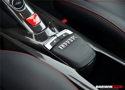 Panel de interruptores de ventanas y soporte de puente de fibra de carbono seco DarwinPRO para Ferrari 488 GTB y Spider (2015-2020)