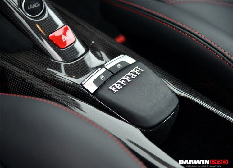Panel de interruptores de ventanas y soporte de puente de fibra de carbono seco DarwinPRO para Ferrari 488 GTB y Spider (2015-2020)