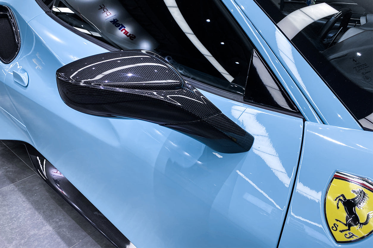 DarwinPRO 2015-2020 Ferrari 488 GTB & Spider Carbon Fiber Mirror House & Base Replacement