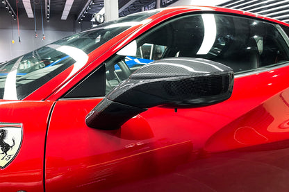 DarwinPRO 2015-2020 Ferrari 488 GTB & Spider Carbon Fiber Mirror House & Base Replacement