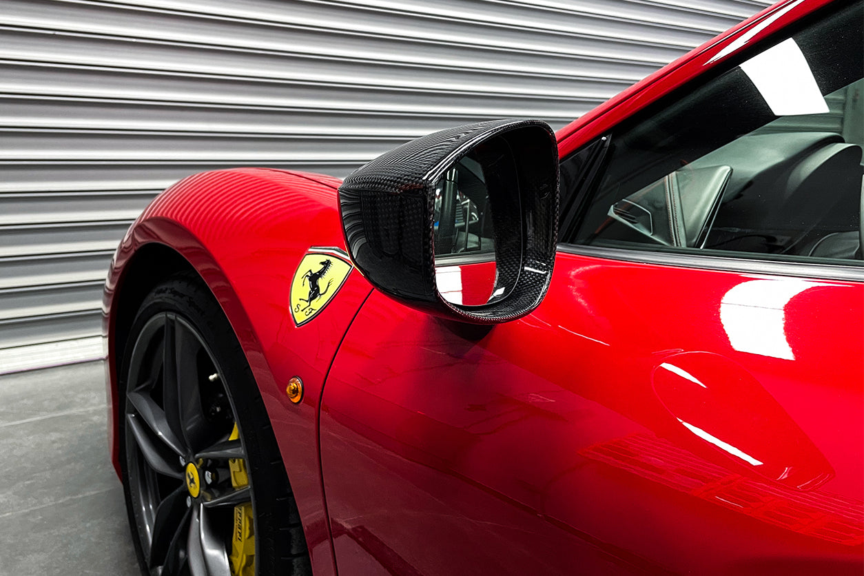 DarwinPRO 2015-2020 Ferrari 488 GTB & Spider Carbon Fiber Mirror House & Base Replacement
