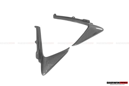 DarwinPRO Carbon Fiber Front Bumper Vent Canards | 2018-2022 Ferrari 488 Pista