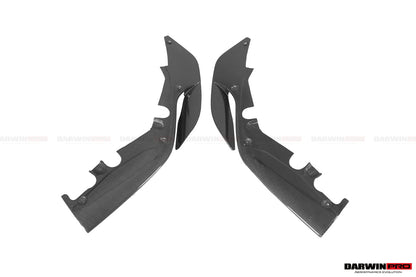 Divisor lateral de parachoques delantero de fibra de carbono DarwinPRO para Ferrari 488 Pista 2018-2022
