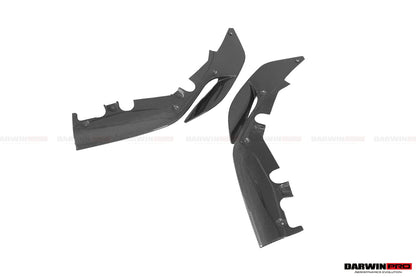 Divisor lateral de parachoques delantero de fibra de carbono DarwinPRO para Ferrari 488 Pista 2018-2022
