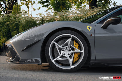 DarwinPRO 2015-2020 Ferrari 488 GTB & Spider iMP-Performance Carbon Fiber Front Bumper Canards