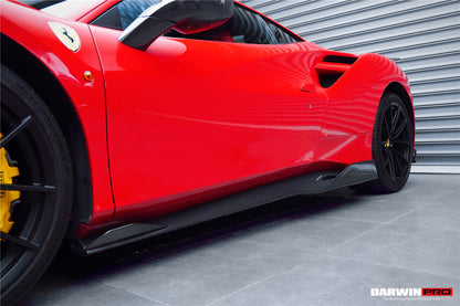 DarwinPRO 2015-2020 Ferrari 488 GTB & Spider iMP-Performance Carbon Fiber Side Skirts Under Board