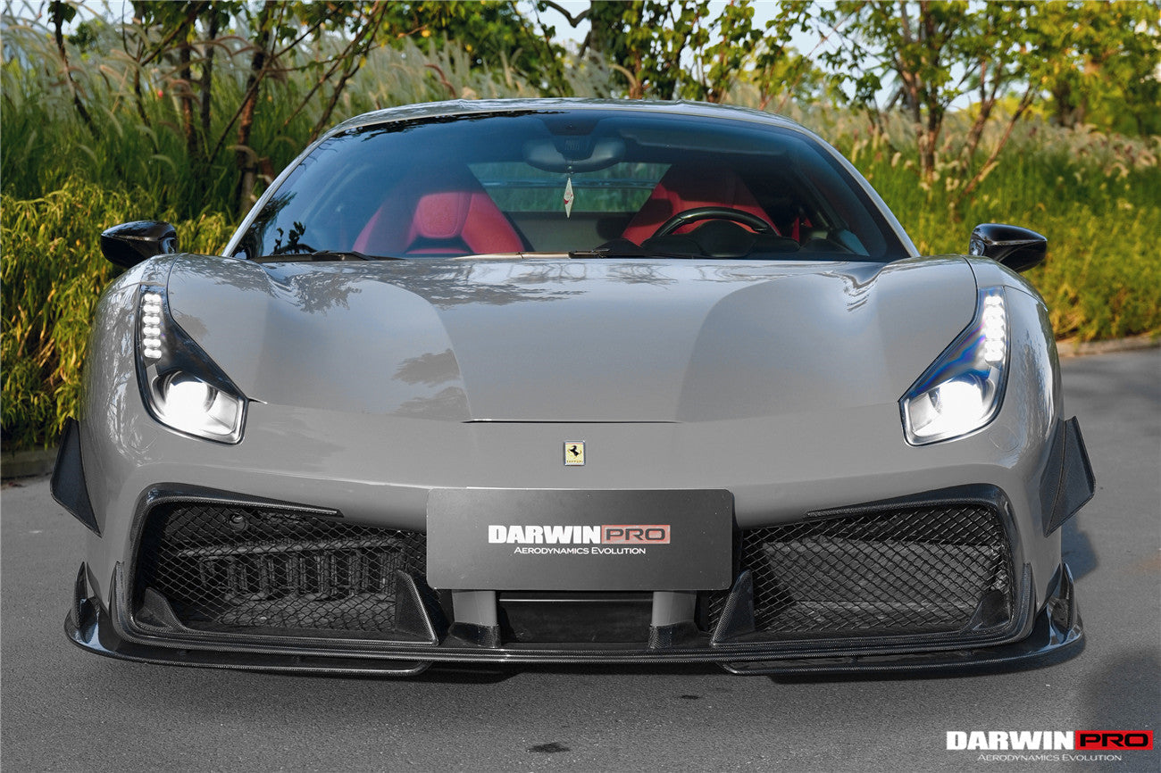 DarwinPRO 2015-2020 Ferrari 488 GTB & Spider iMP-Performance Carbon Fiber Front Bumper Canards