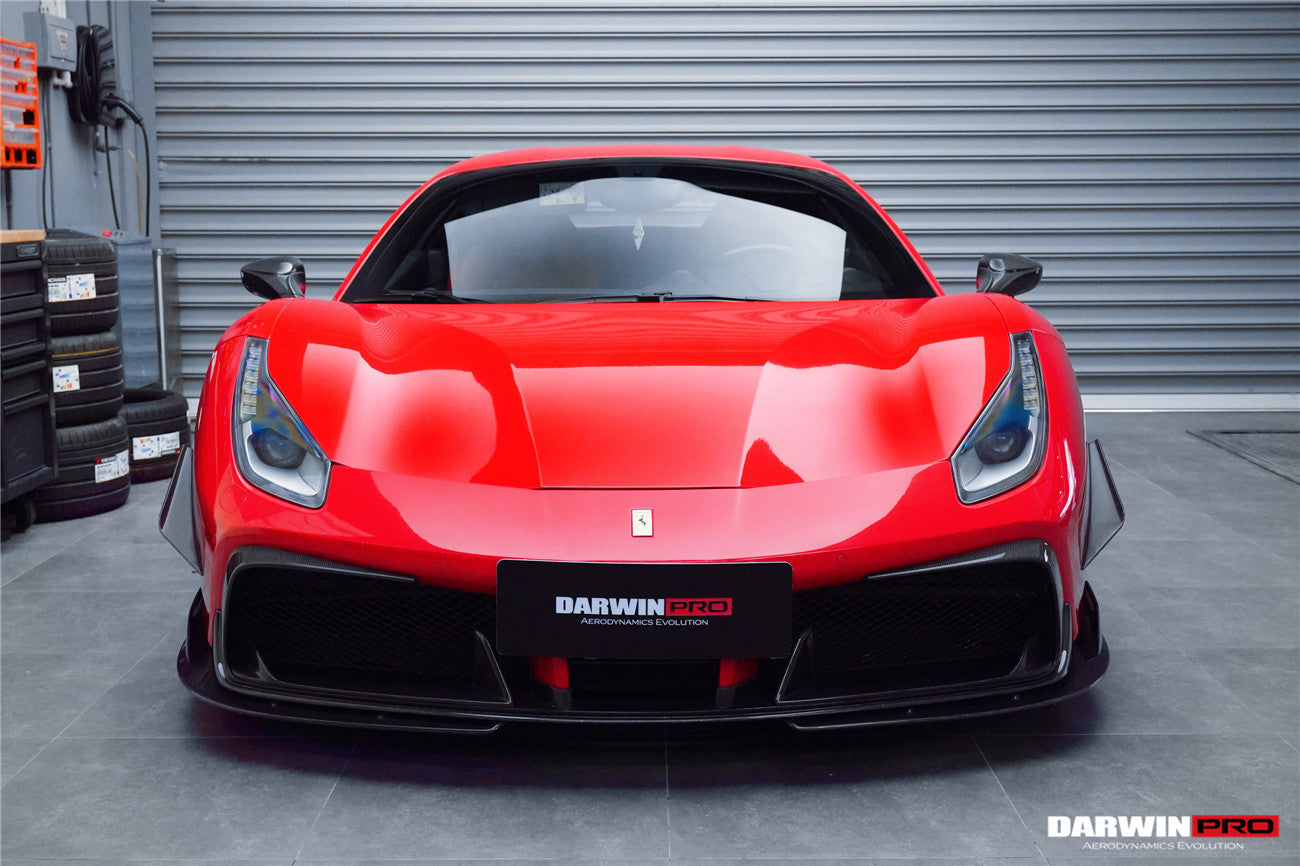 DarwinPRO 2015-2020 Ferrari 488 GTB & Spider iMP-Performance Carbon Fiber Front Bumper Canards