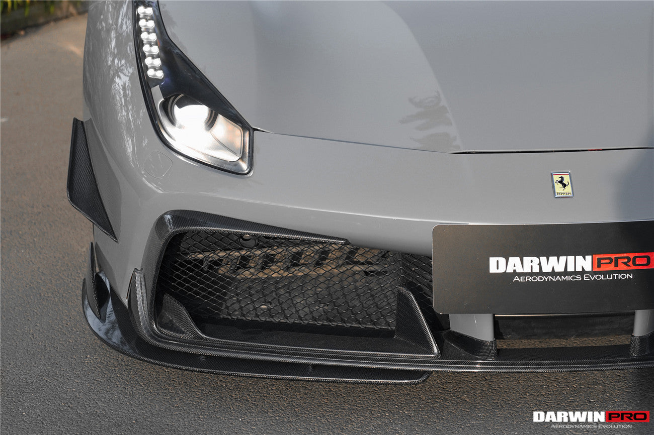 DarwinPRO 2015-2020 Ferrari 488 GTB & Spider iMP-Performance Carbon Fiber Front Bumper Canards