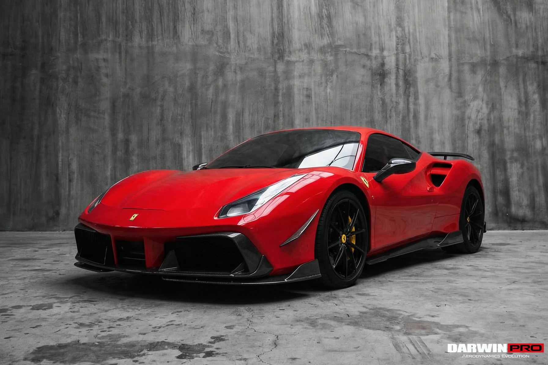 DarwinPRO 2015-2020 Ferrari 488 GTB & Spider iMP-Performance Carbon Fiber Front Bumper Canards
