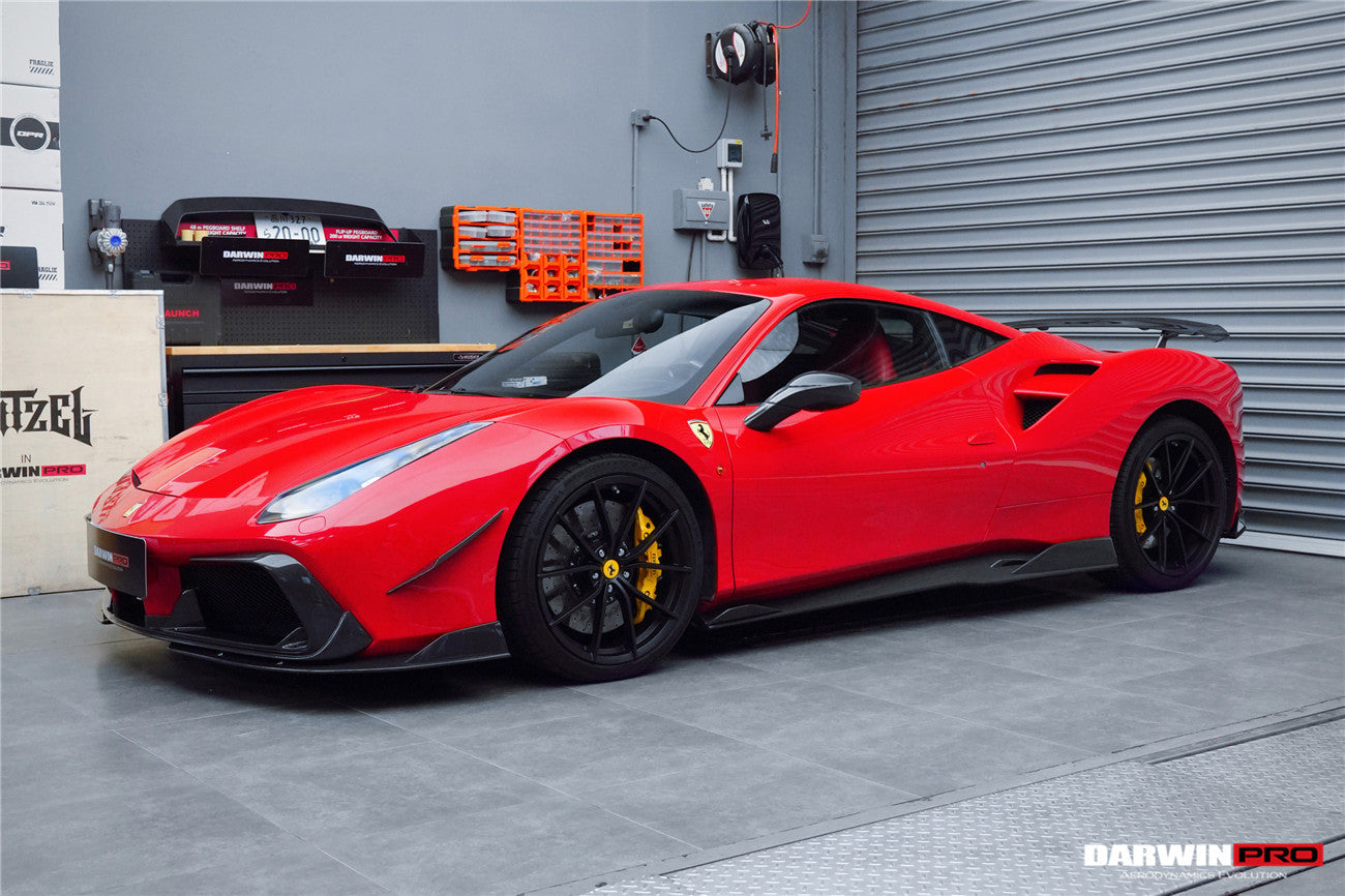 DarwinPRO 2015-2020 Ferrari 488 GTB & Spider iMP-Performance Carbon Fiber Front Bumper Canards