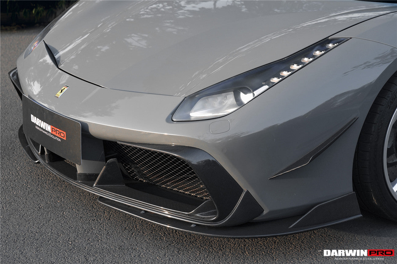 DarwinPRO 2015-2020 Ferrari 488 GTB & Spider iMP-Performance Carbon Fiber Front Bumper Canards