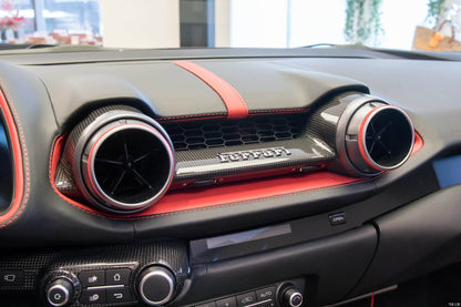 Reemplazo de moldura de panel de aire acondicionado de fibra de carbono seco estilo equipo original para Ferrari 812 Superfast y GTS DarwinPRO 2017-2026