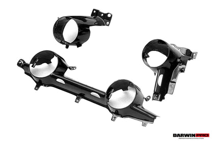 Reemplazo de moldura de panel de aire acondicionado de fibra de carbono seco estilo equipo original para Ferrari 812 Superfast y GTS DarwinPRO 2017-2026