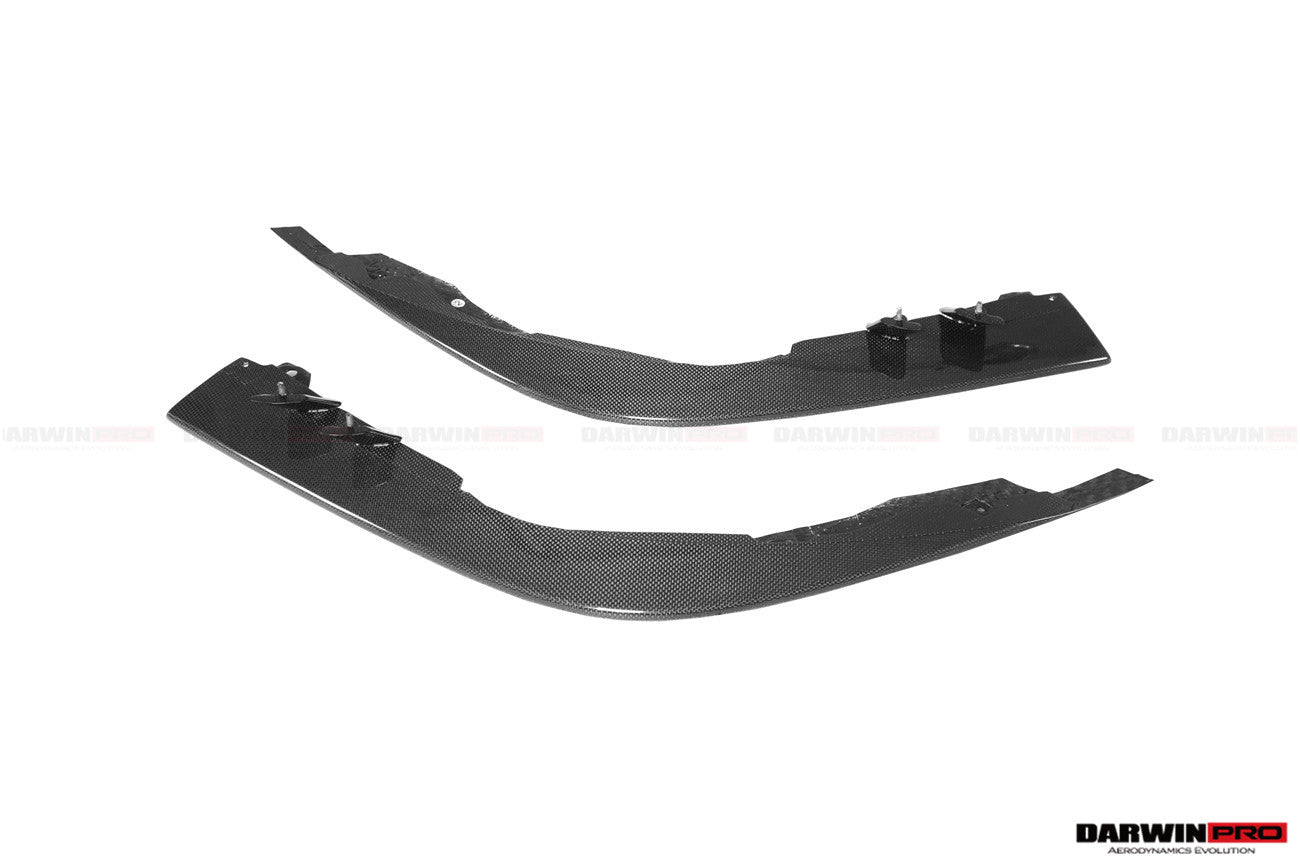 DarwinPRO 2019-2023 Ferrari F8 OE Style Autoclave Carbon Fiber Front Bumper Side Splitter