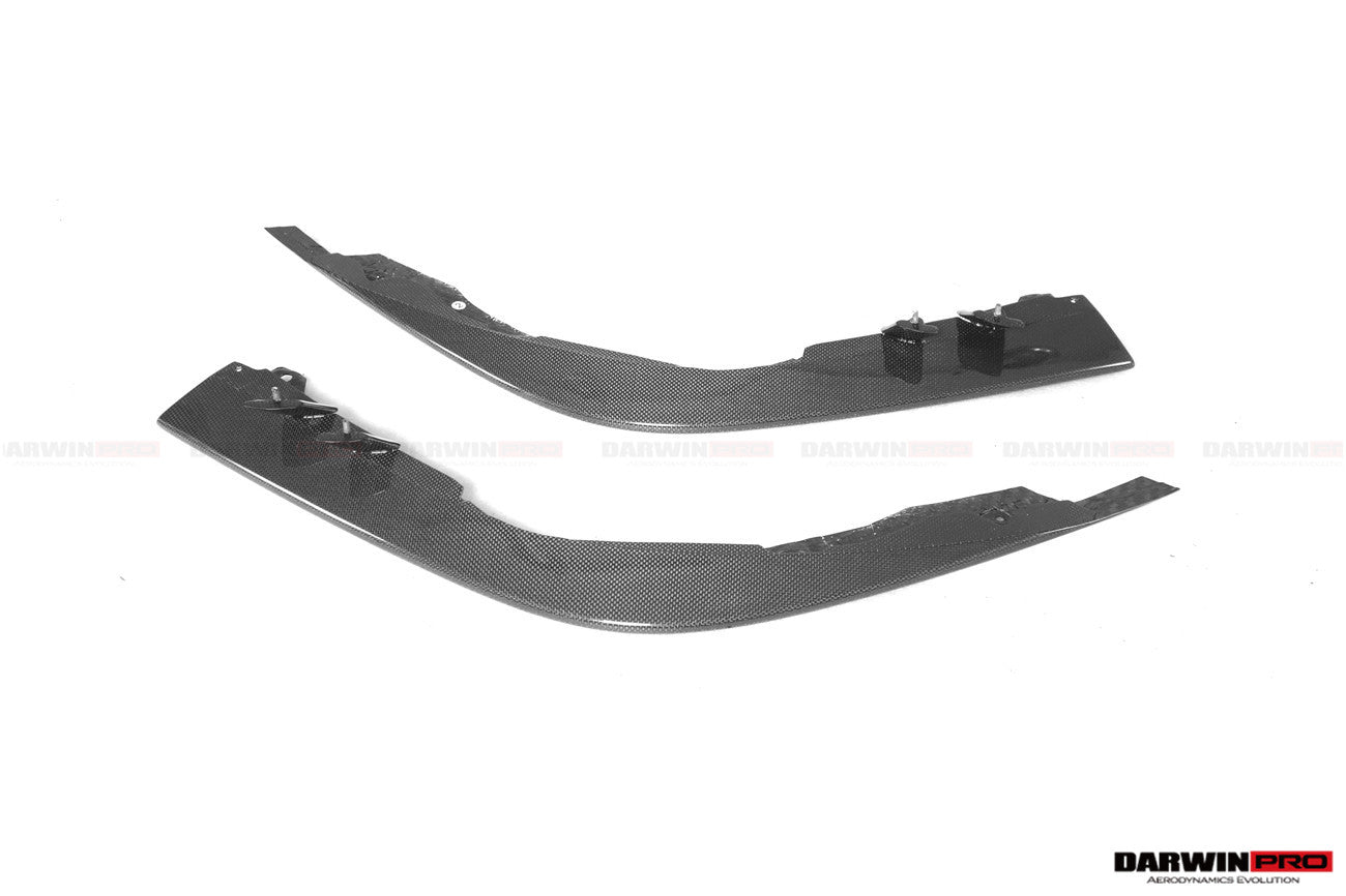 DarwinPRO 2019-2023 Ferrari F8 OE Style Autoclave Carbon Fiber Front Bumper Side Splitter