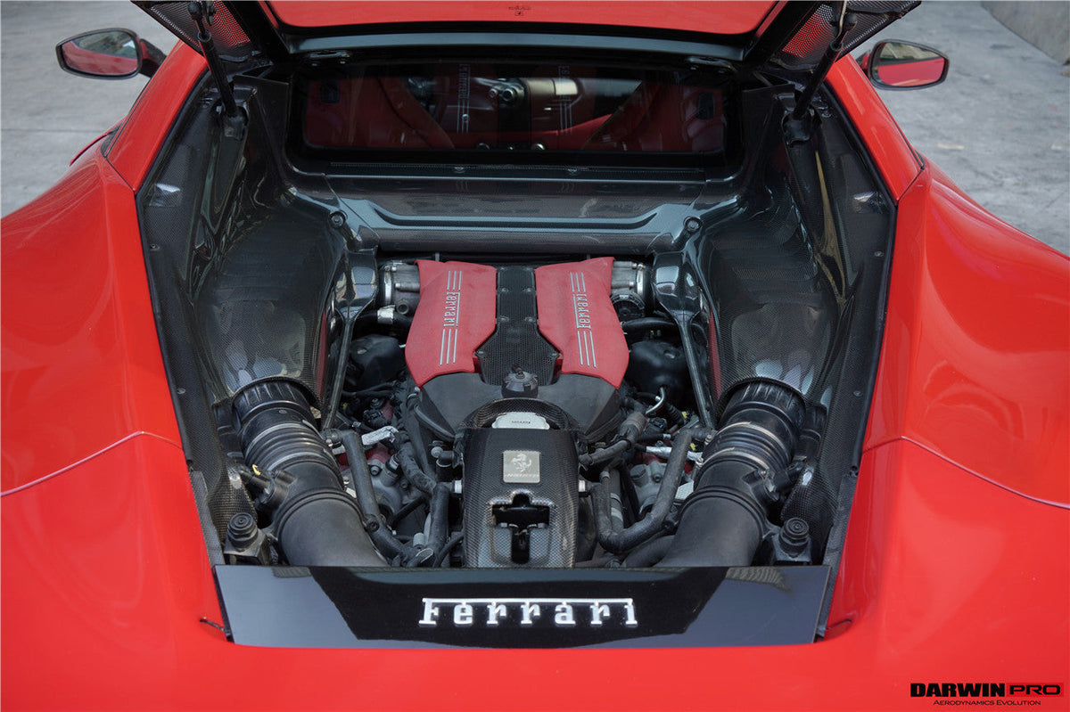 DarwinPRO 2019-2023 Ferrari F8 OE Style Autoclave Carbon Fiber Engine Lock