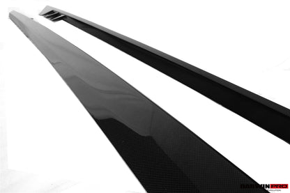 2020-UP Ferrari Roma Carbon Fiber Side Skirts DarwinPRO (BKSS Design) (1X1CF9513BKSS-SS)