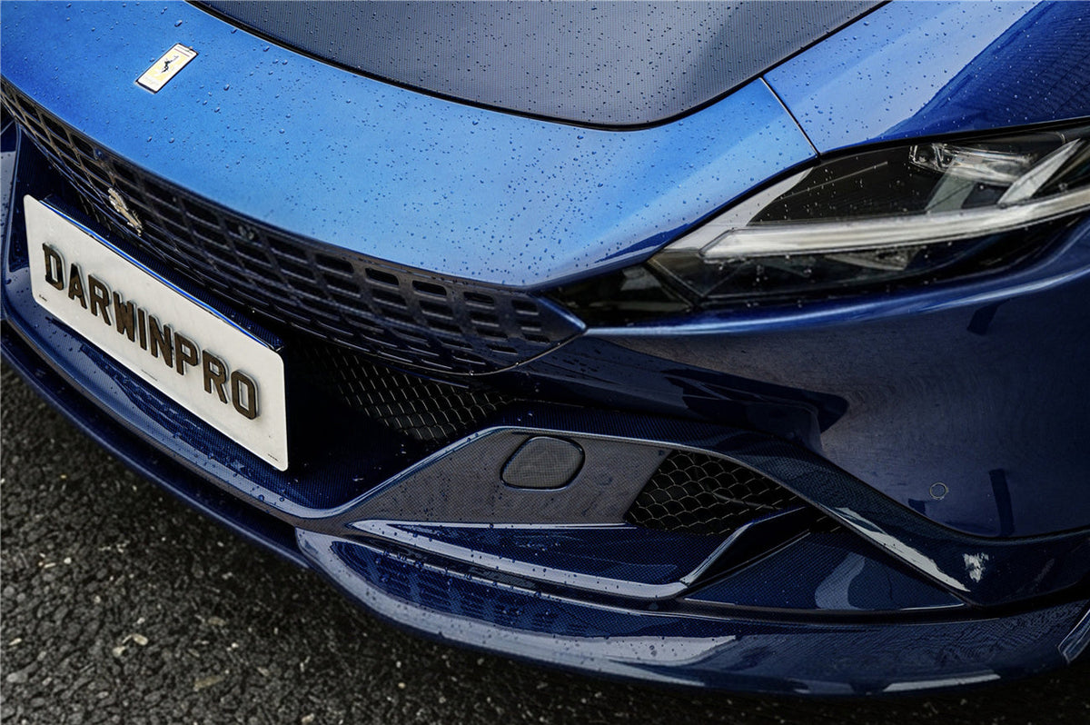 2020-UP Ferrari Roma Carbon Fiber Front Lip Splitter DarwinPRO (BKSS Design) (1X1CF9513BKSS-FL)