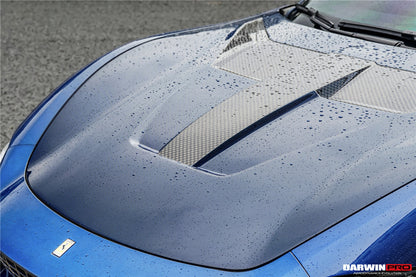2020-UP Ferrari Roma Carbon Fiber Hood DarwinPRO (BKSS Design) (1X1CF9513BKSS-H)