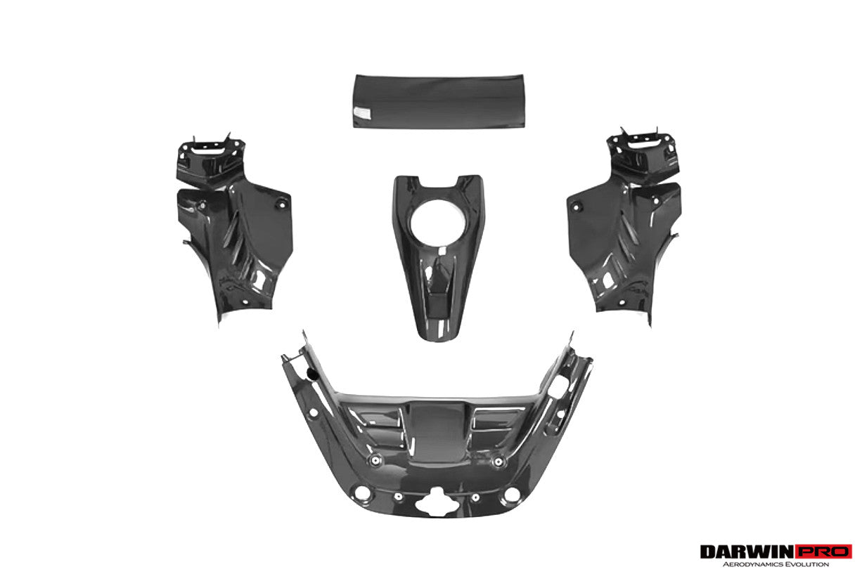 DarwinPRO 2021 - UP Ferrari SF90 Spider OE Style Autoclave Carbon Fiber Engine Bay Interior 5 Piece - 2
