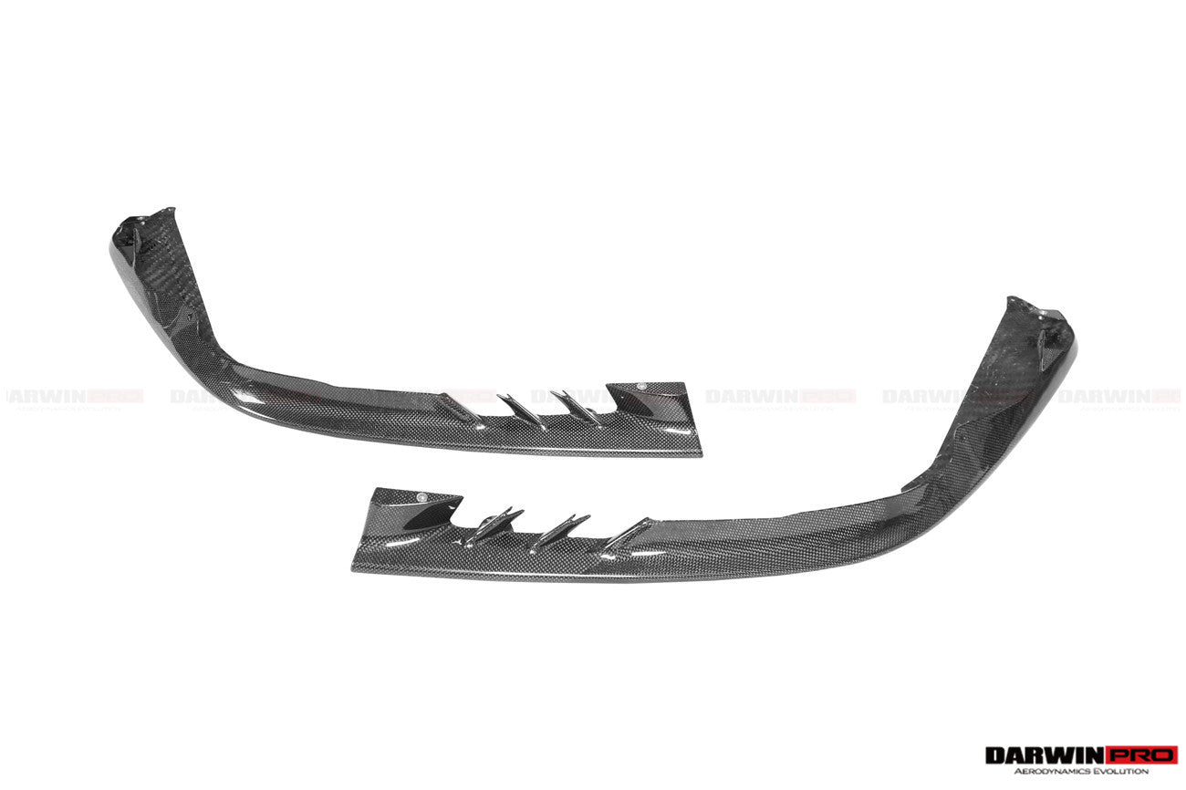 DarwinPRO 2020-UP Ferrari SF90 Stradale OE Style Autoclave Carbon Fiber Front Bumper Side Splitter