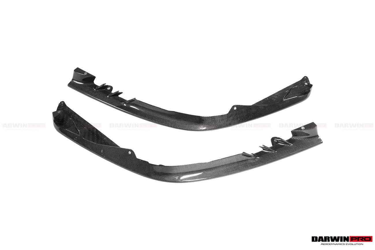 DarwinPRO 2020-UP Ferrari SF90 Stradale OE Style Autoclave Carbon Fiber Front Bumper Side Splitter