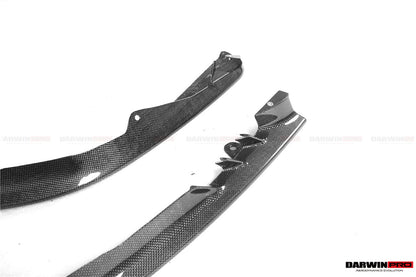 DarwinPRO 2020-UP Ferrari SF90 Stradale OE Style Autoclave Carbon Fiber Front Bumper Side Splitter