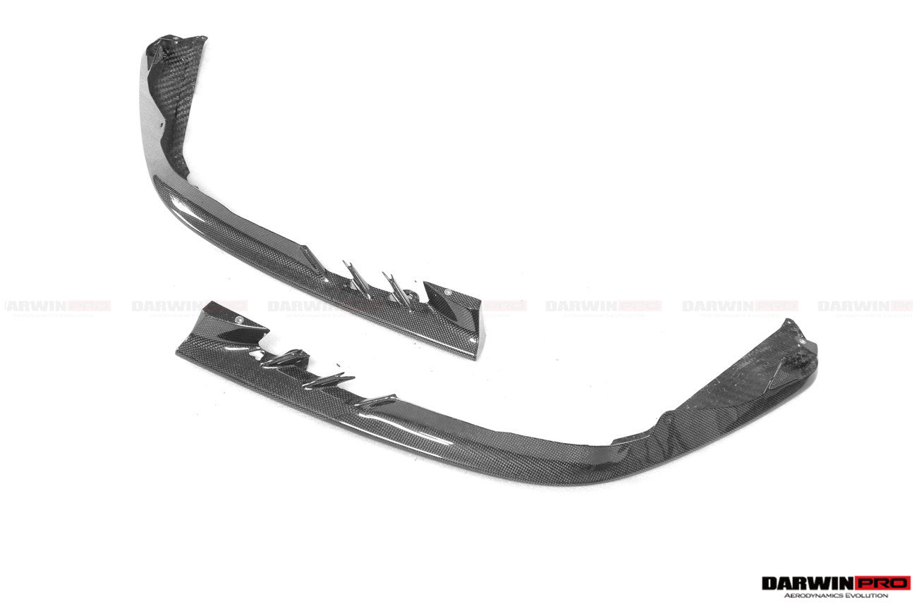 DarwinPRO 2020-UP Ferrari SF90 Stradale OE Style Autoclave Carbon Fiber Front Bumper Side Splitter
