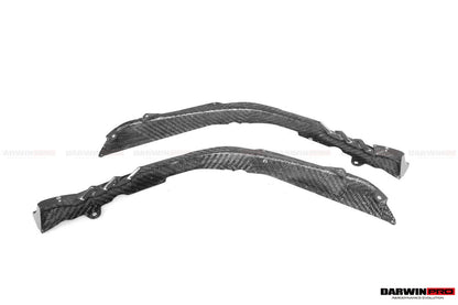DarwinPRO 2020-UP Ferrari SF90 Stradale OE Style Autoclave Carbon Fiber Front Bumper Side Splitter